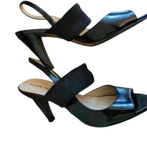 Ellen Tracy Black Strap Heels